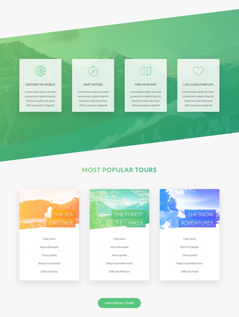 Nature Tours Landing Page