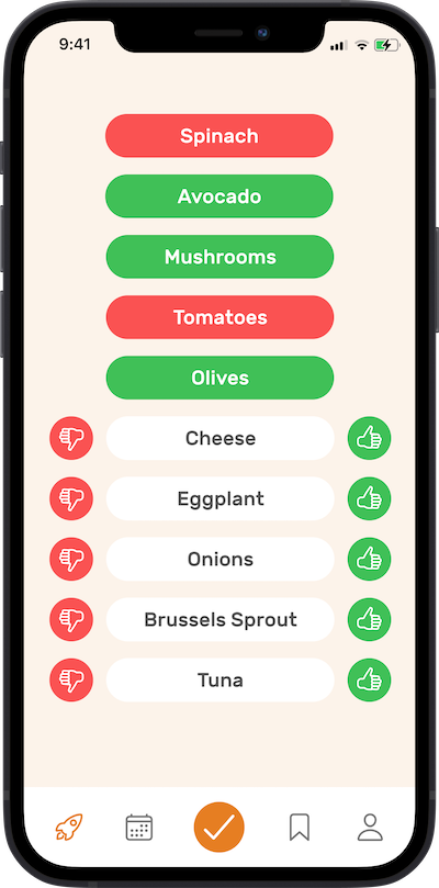 iPhone app preferences selection screen 01